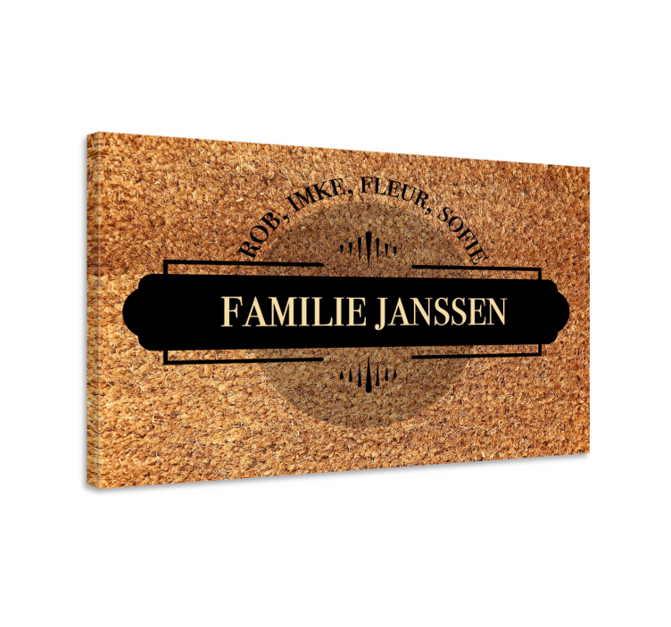 Gepersonaliseerde canvas schilderij namen - TenStickers