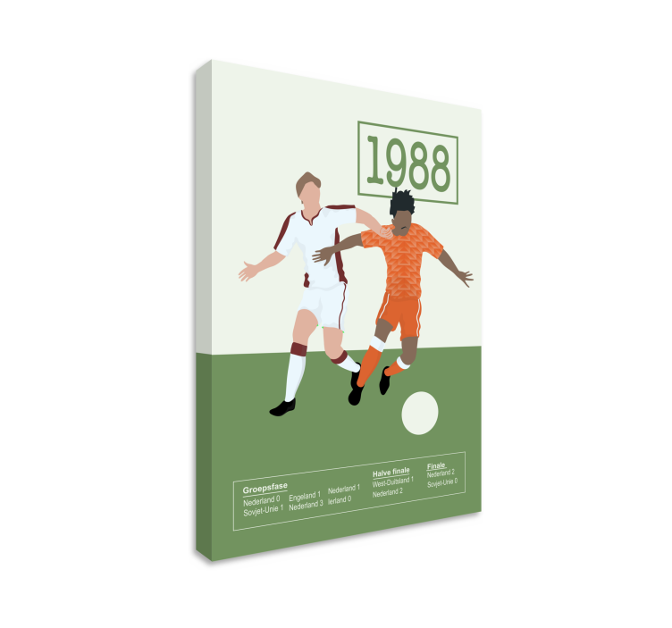 Vintage canvas schilderij voetbal1988 - TenStickers