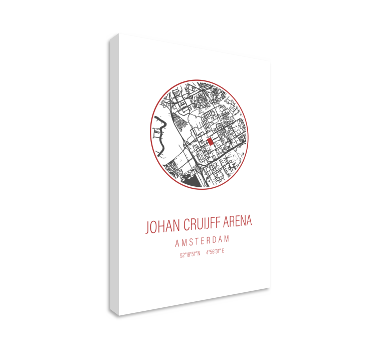 Amsterdam arena voetbal canvas schilderij - TenStickers