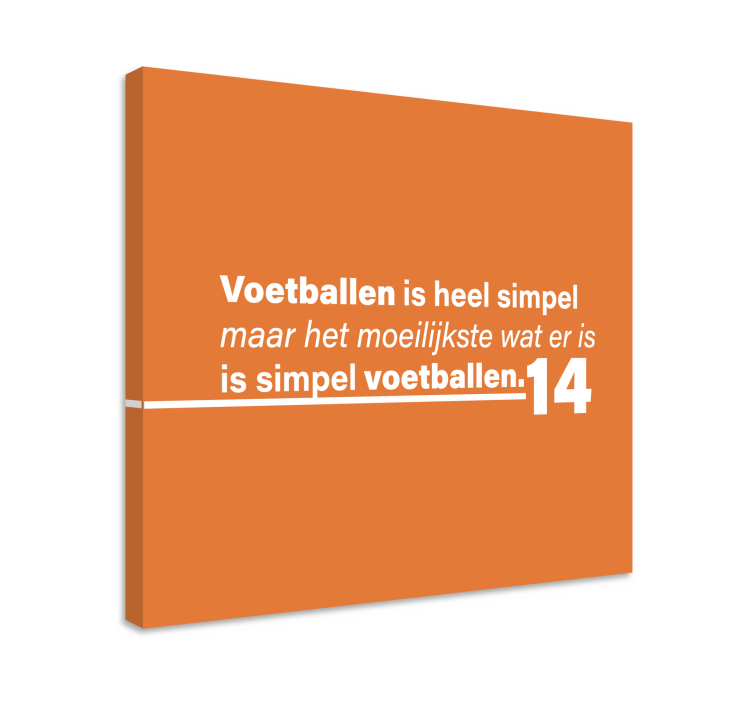 Canvas schilderij voetballer citaat - TenStickers