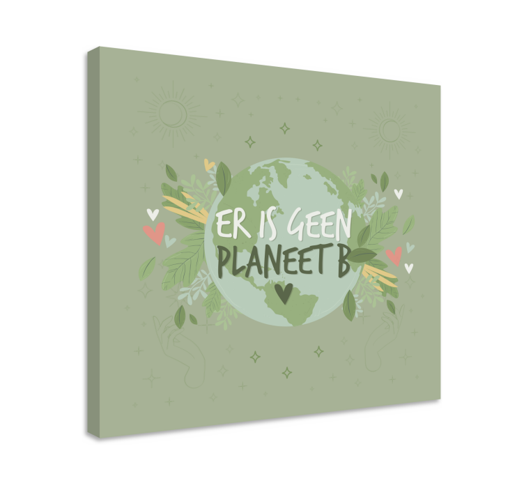 Canvas schilderij tekst planeet A - TenStickers