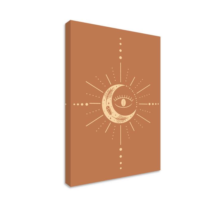 Hemels halve maan ontwerp Canvas schilderij abstract - TenStickers