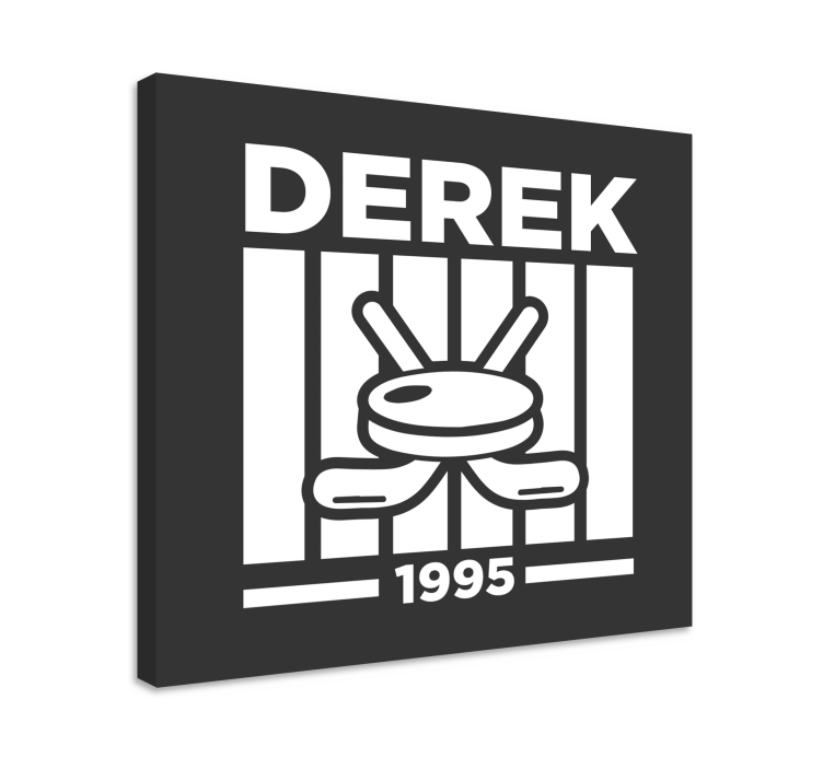 Gepersonaliseerd hockeyontwerp Canvas schilderij jongeren - TenStickers
