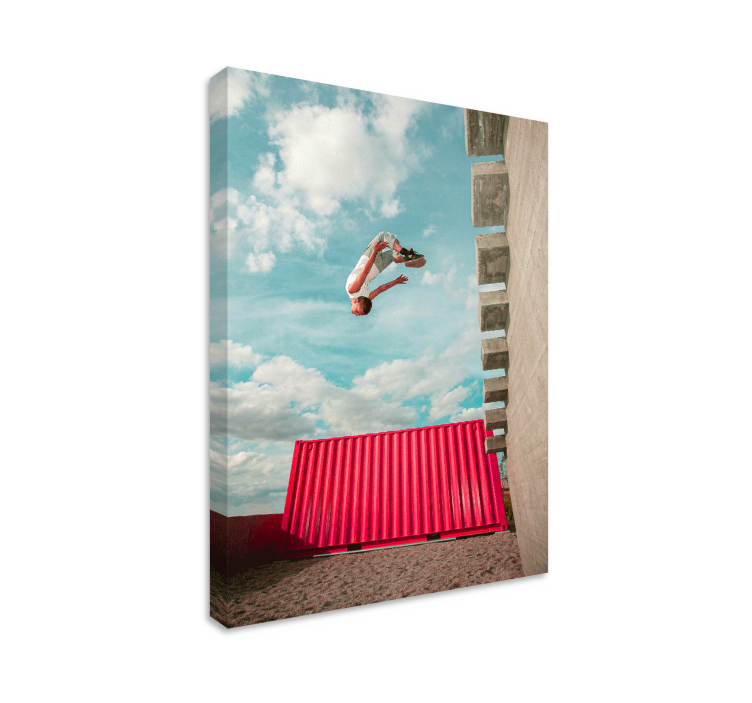 Canvas urban parkour salto - TenStickers