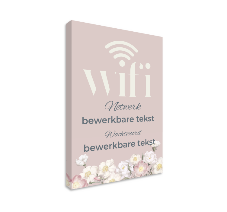 Canvas Schilderij met WiFi & Bloemen - TenStickers