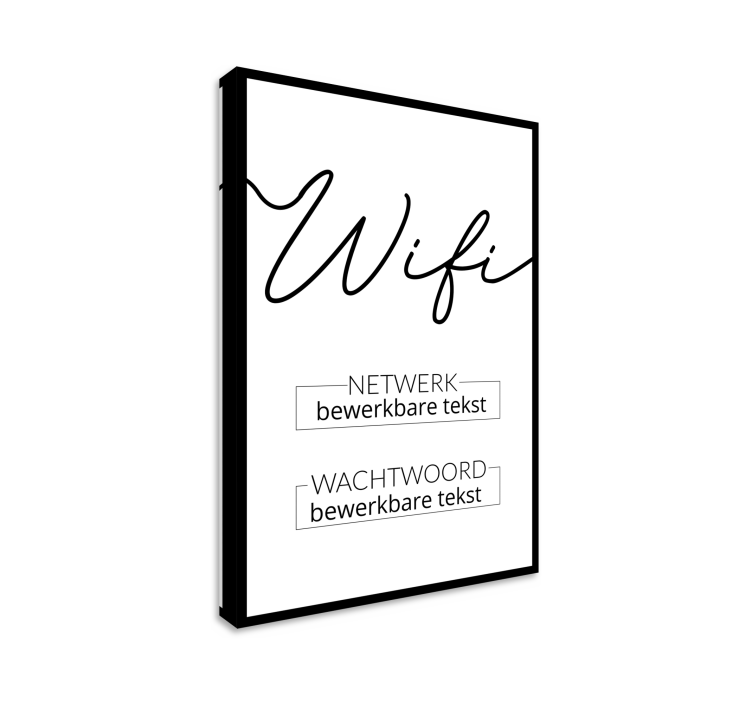 Wifi netwerk minimalistisch canvas schilderij - TenStickers