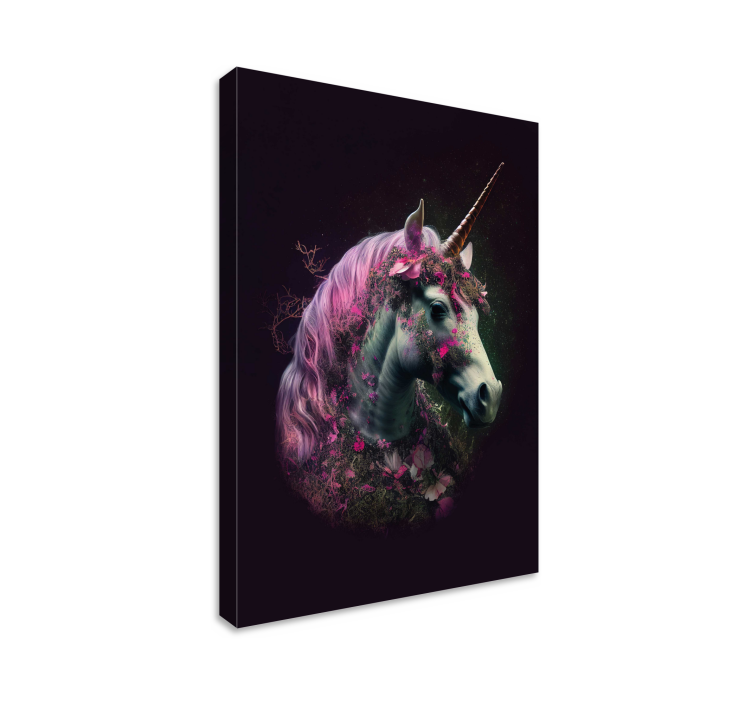 Magische eenhoorn Canvas schilderij eenhoorn - TenStickers
