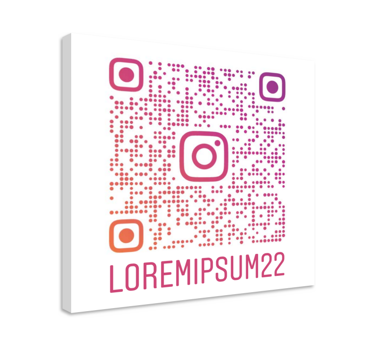 Aanpasbare instagram QR code canvas - TenStickers