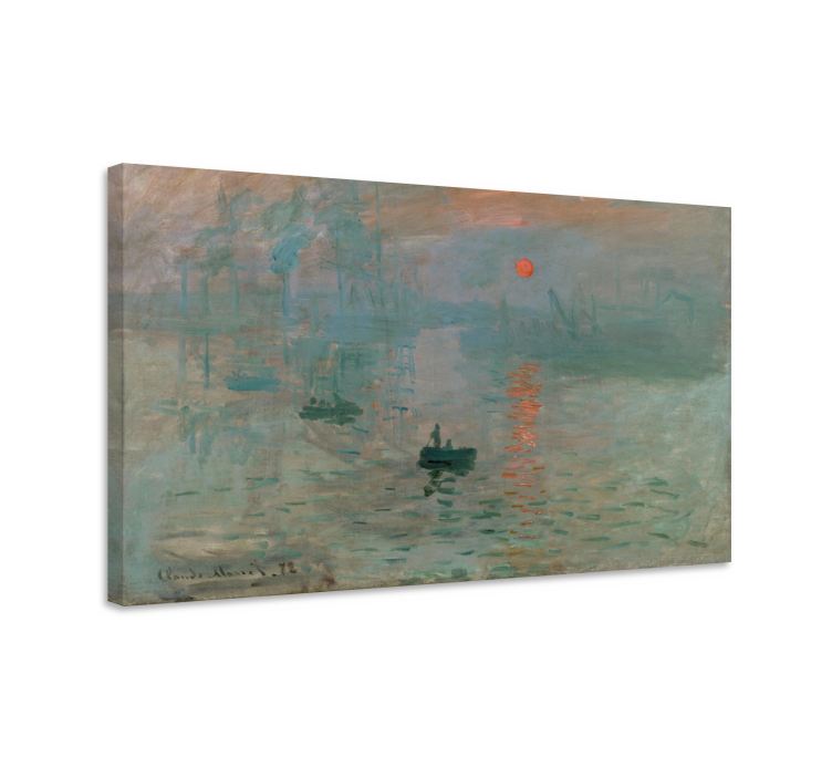 Impressie Sunrise van Monet schilderij kunst - TenStickers