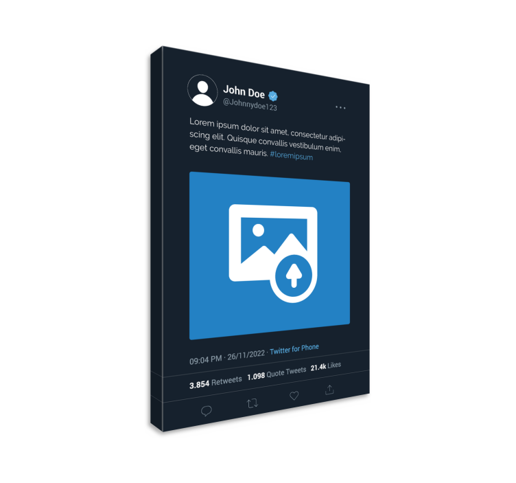 Twitter-scherm Gepersonaliseerd canvas schilderij - TenStickers