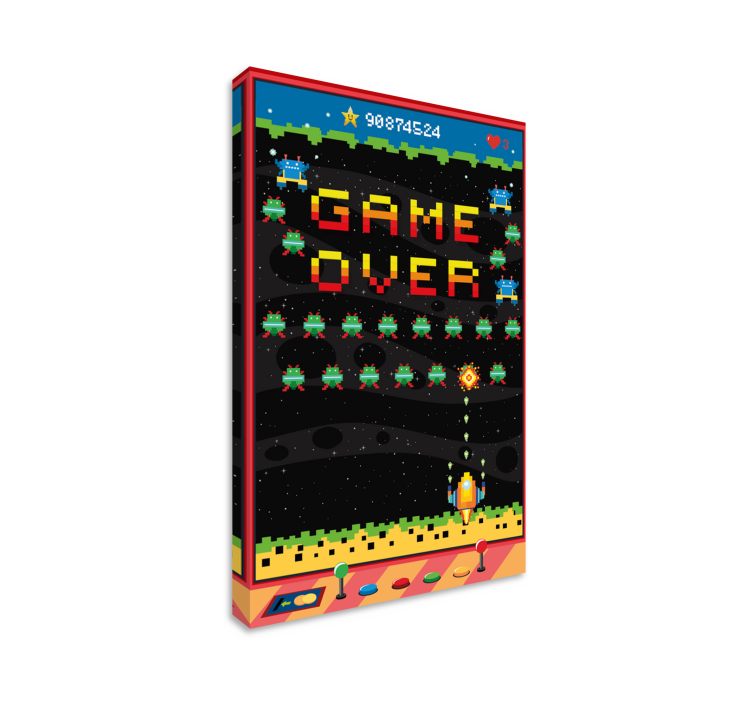 8 bits arcadescherm videogame canvas - TenStickers