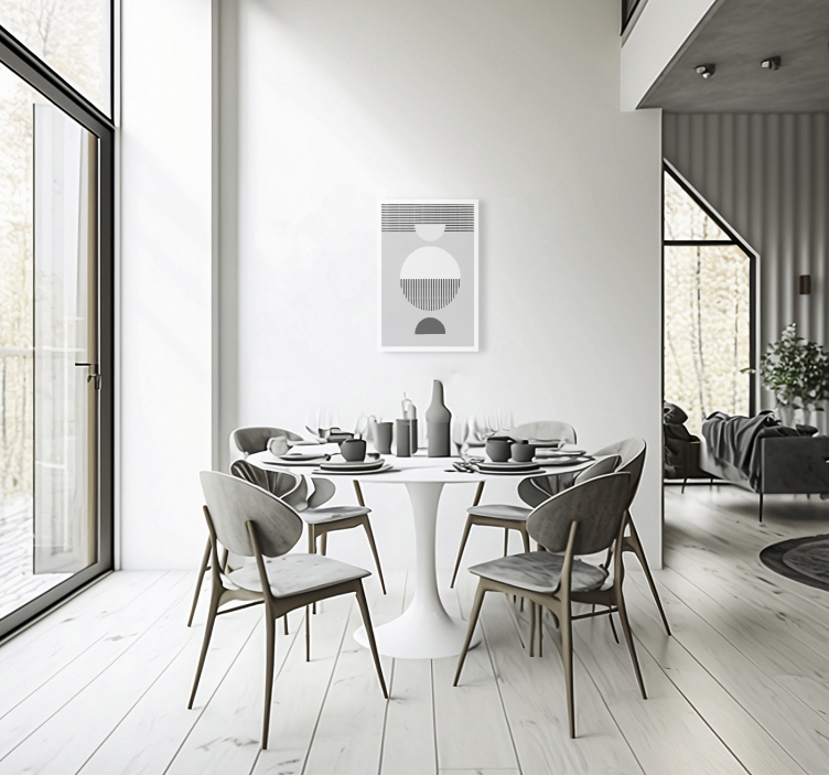 Scandinavische stijl Canvas schilderij eetkamer - TenStickers