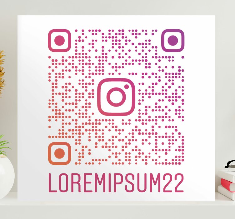 Aanpasbare instagram QR code canvas - TenStickers