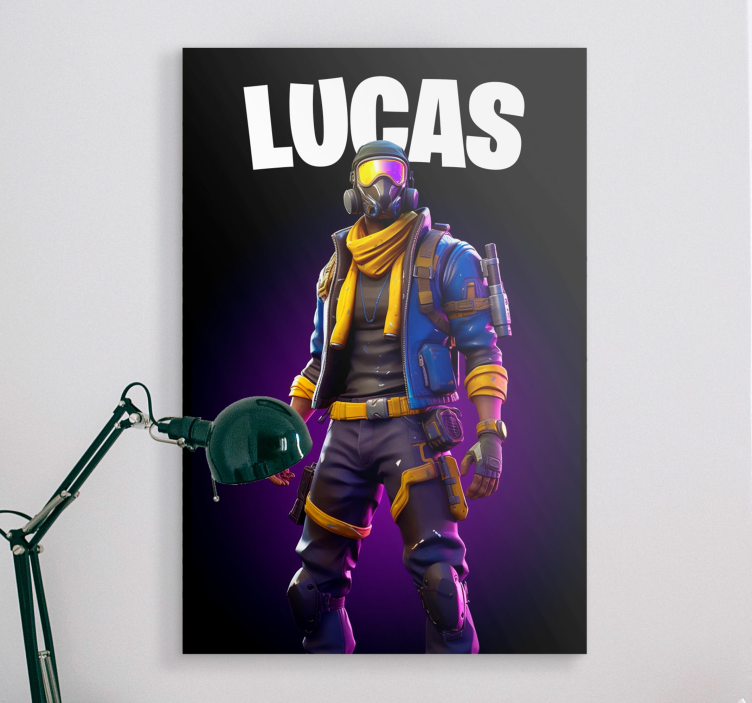 Krijger in beschermkleding videogame canvas - TenStickers