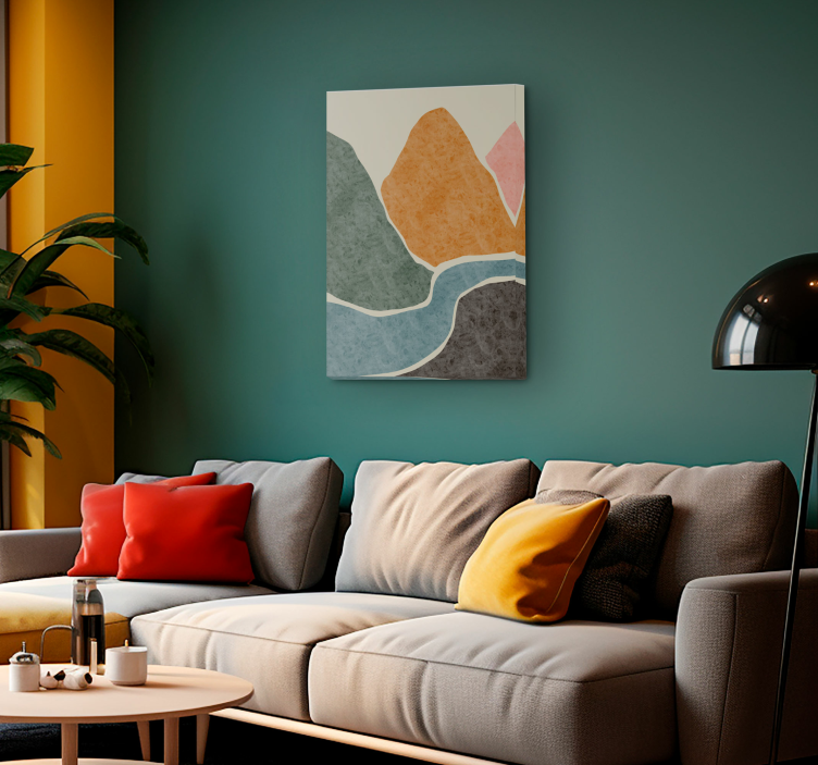 Canvas schilderij woonkamer moderne kunst - TenStickers