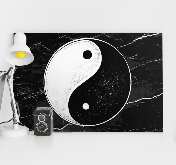 Canvas schilderij zen yin yang symbool - TenStickers