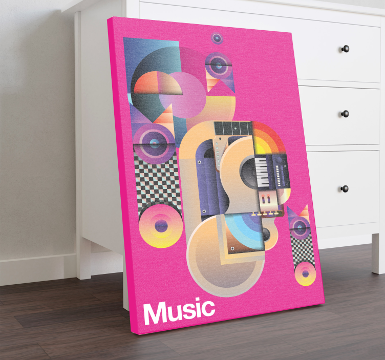 Abstracte synthesizer Canvas schilderij muziek - TenStickers