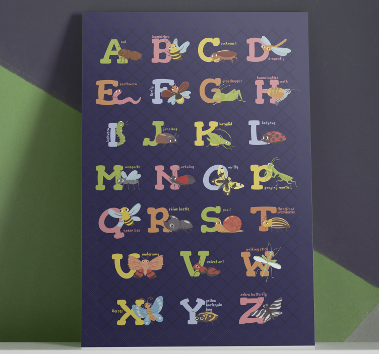 Alphabet en letters canvas Engelse alfabet - TenStickers