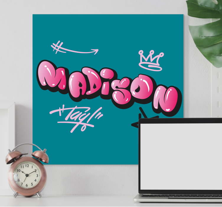 Alphabet en letters canvas schilderij naam ontwerp - TenStickers