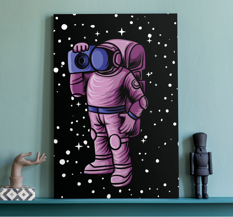 Astronaut die sterren vastlegt videogame canvas - TenStickers