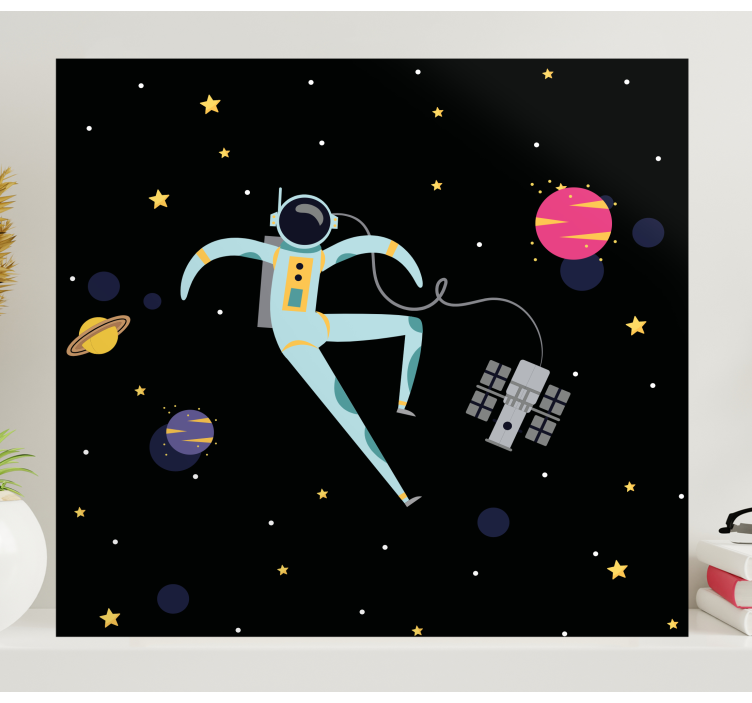 Astronaut in de ruimte videogame canvas - TenStickers