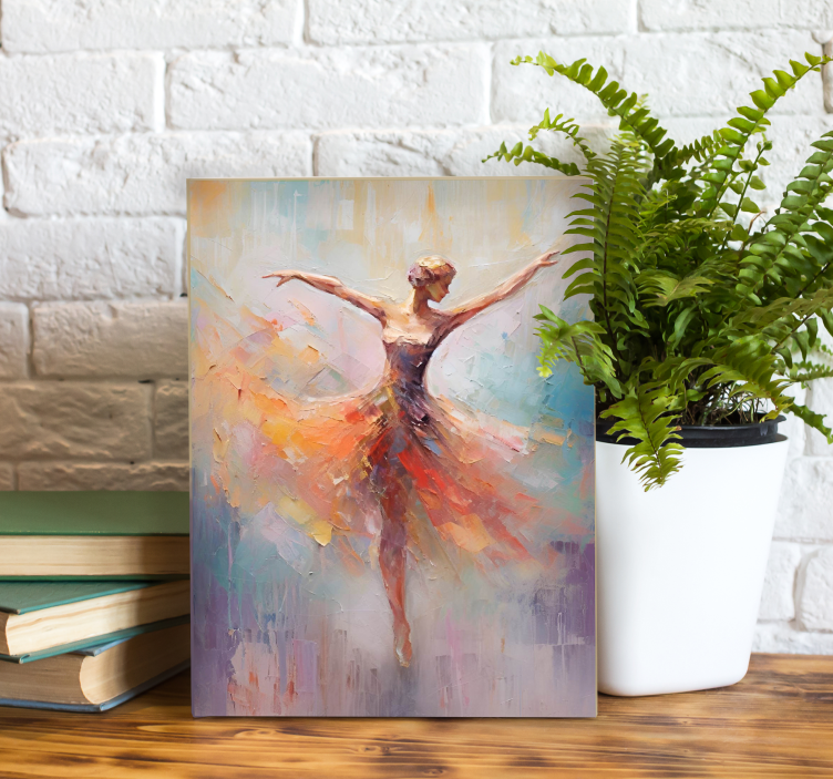 Balletdanser Canvas schilderij kunst - TenStickers