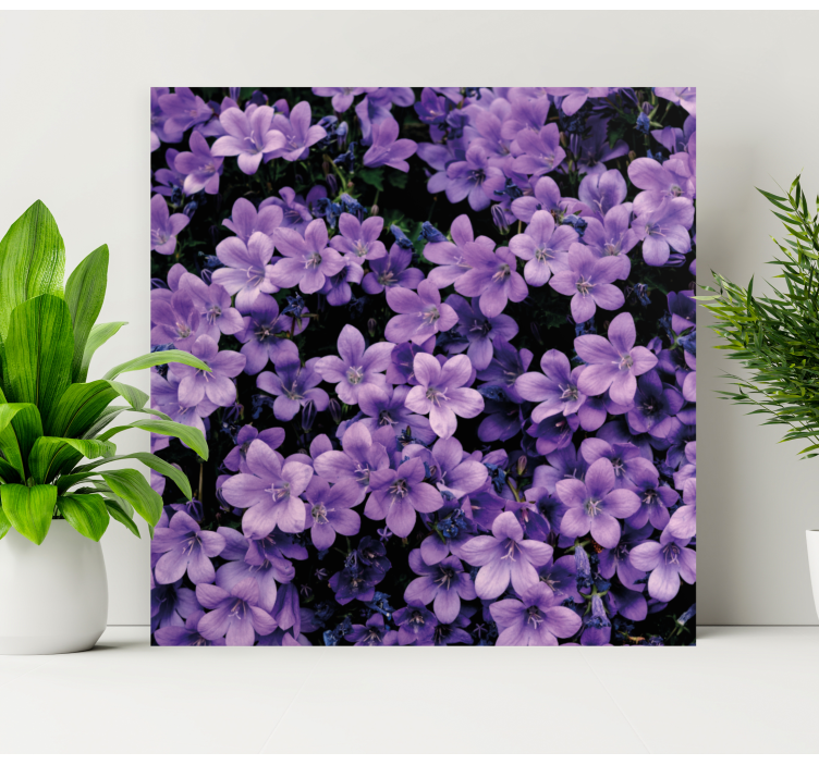 Canvas schilderijen bloemen Vage paarse bloemen - TenStickers