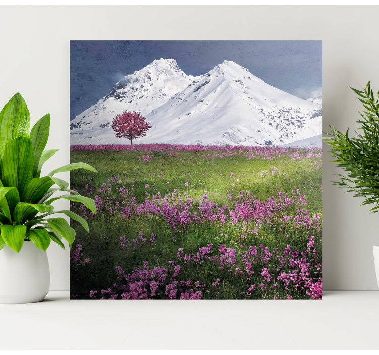 Canvas landschap bergweide sereniteit - TenStickers