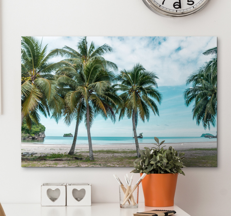Canvas landschap tropische palm scene - TenStickers