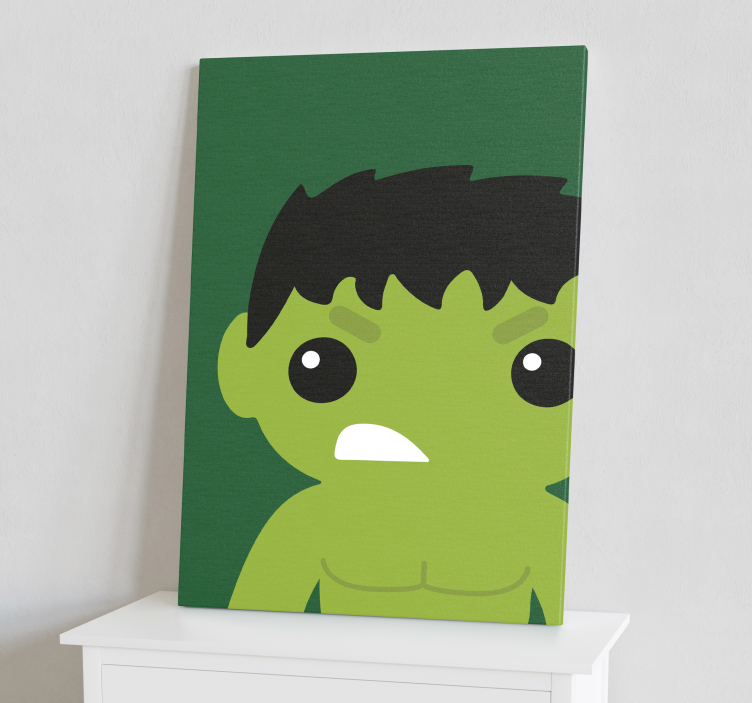 Canvas schilderij baby Hulk - TenStickers