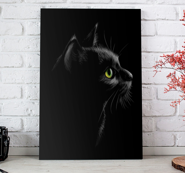 Canvas schilderij katten Zwart - TenStickers
