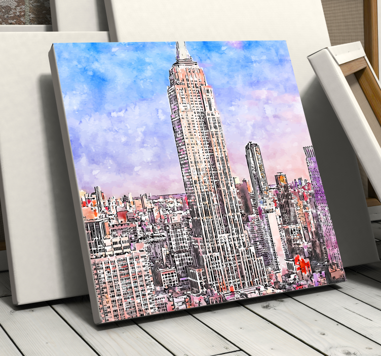 Canvas schilderij New York skyline - TenStickers