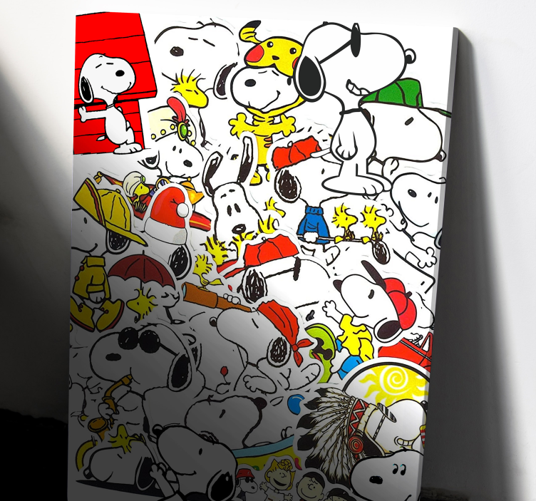 Canvas schilderij Snoopy karakter - TenStickers