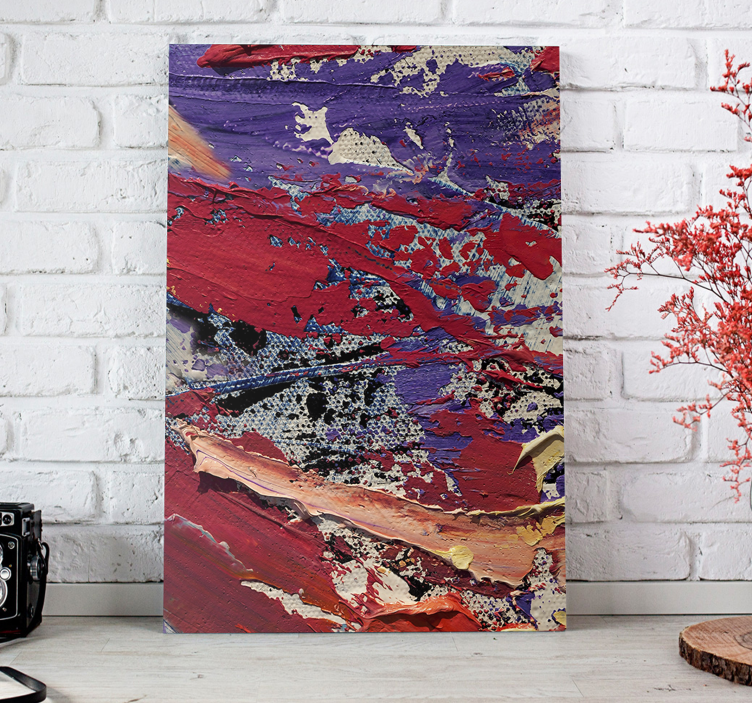 Canvas schilderij abstract dynamische kleurenstroom - TenStickers
