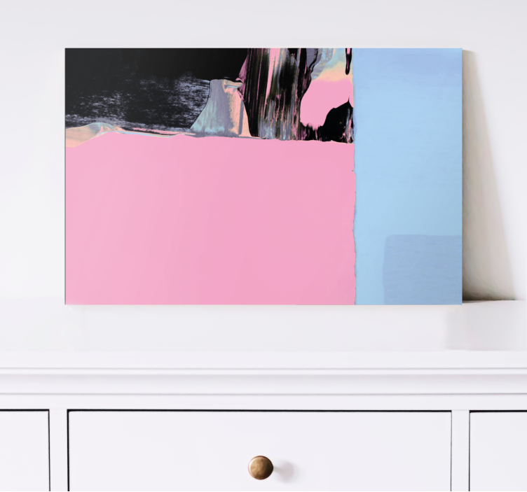 Canvas schilderij abstract kleursegmenten - TenStickers