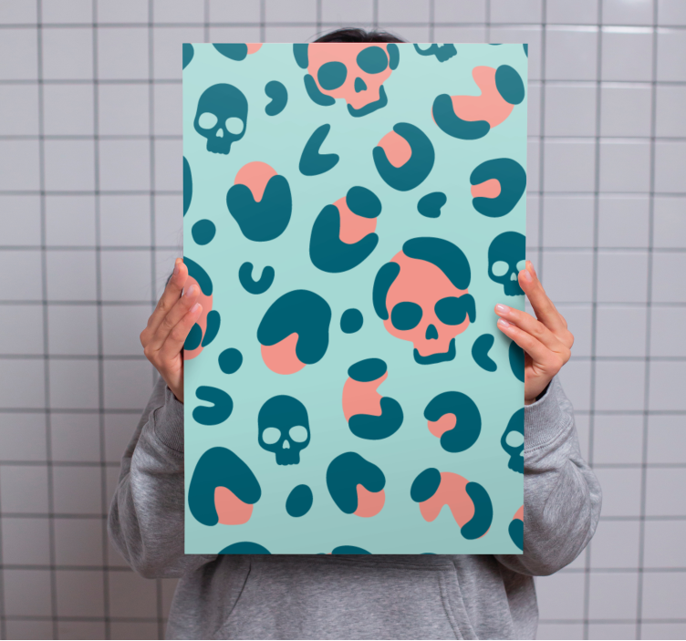 Canvas schilderij andere teksten skullpatroon ontwerp - TenStickers