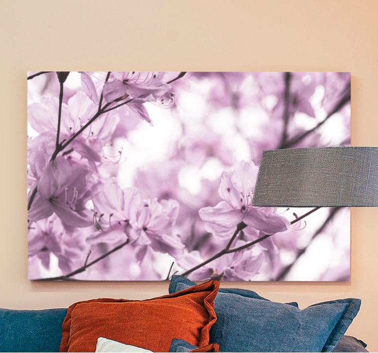 Canvas schilderij bloemen en planten delicate bloemen - TenStickers