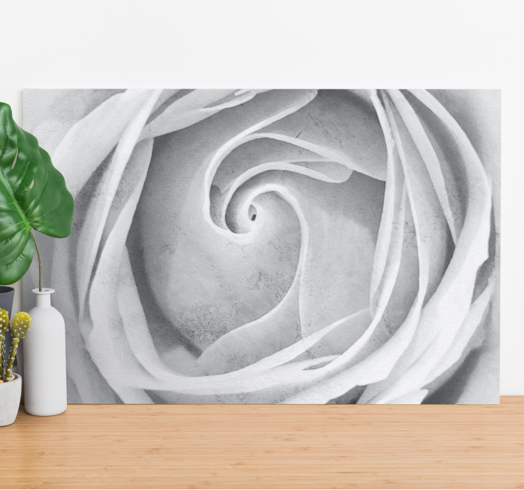 Canvas schilderij bloemen en planten elegante rozen spiraal - TenStickers