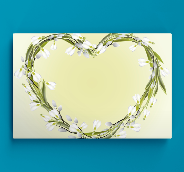 Canvas schilderij bloemen en planten heart of flowers - TenStickers