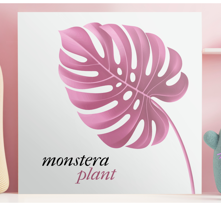Canvas schilderij bloemen en planten monstera plant - TenStickers