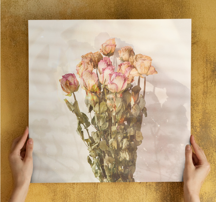 Canvas schilderij bloemen en planten rozenboeket - TenStickers