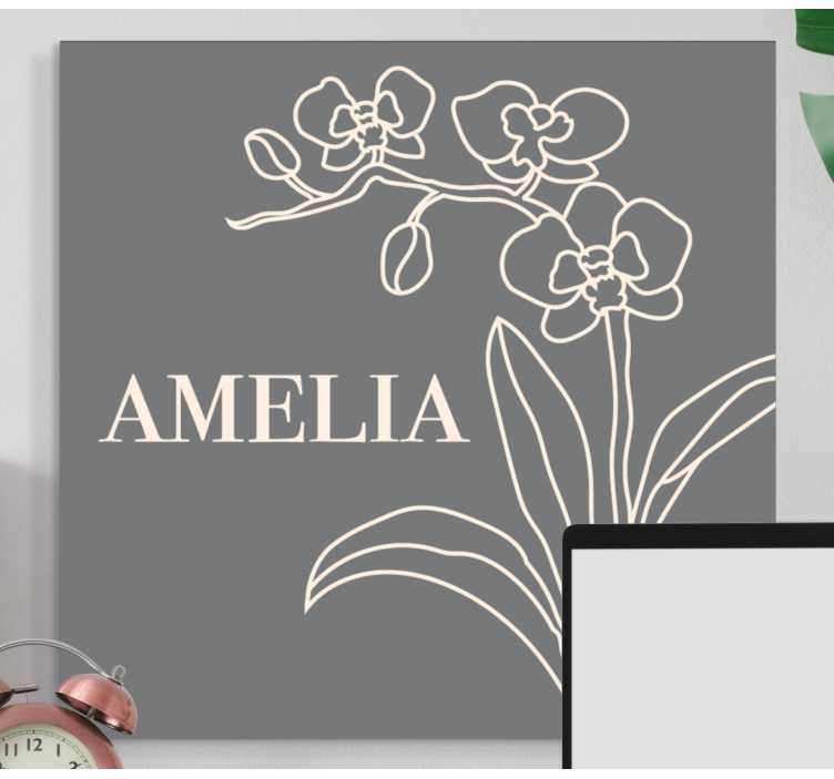 Canvas schilderij bloemen en planten stijlvol ontwerp - TenStickers