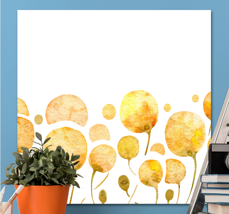 Canvas schilderij bloemen en planten zonnige bloemen - TenStickers