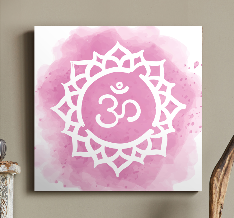 Canvas schilderij boeddha om mandala ontwerp - TenStickers