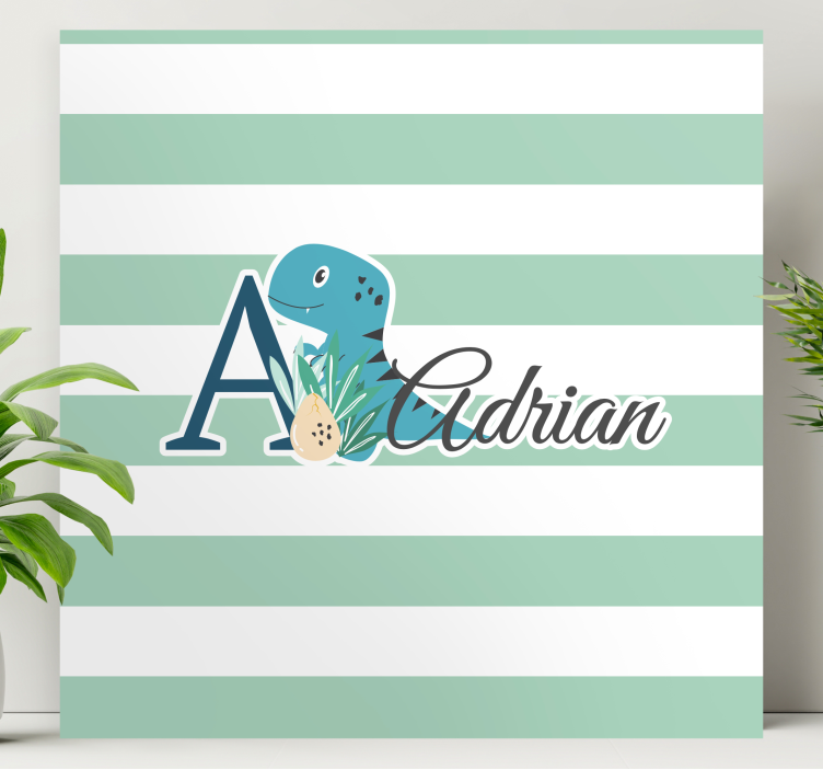 Canvas schilderij dinosaurus adrians speelse dino - TenStickers