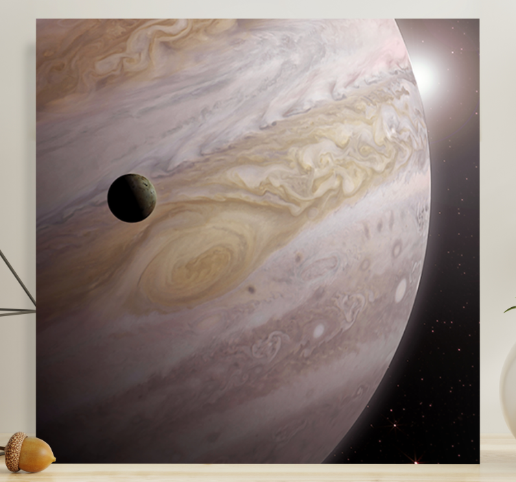 Canvas schilderij dinosaurus jupiter's kosmische dans - TenStickers