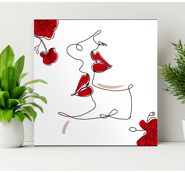 Canvas schilderij kunst elegant lip art - TenStickers