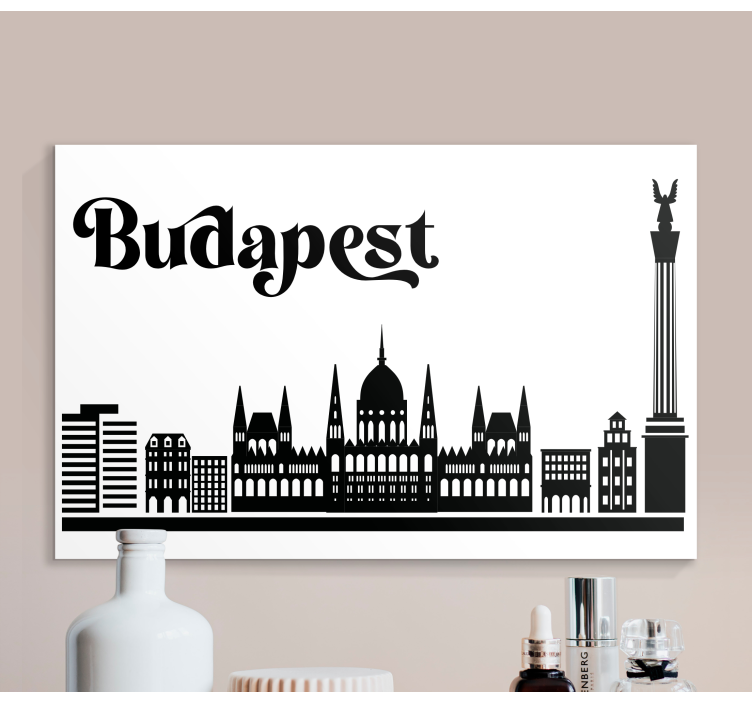Canvas schilderij landen en steden budapest skyline - TenStickers