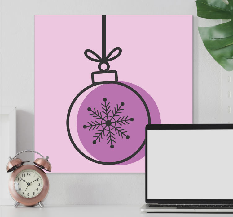 Canvas schilderij sport sneeuwvlok ornament - TenStickers