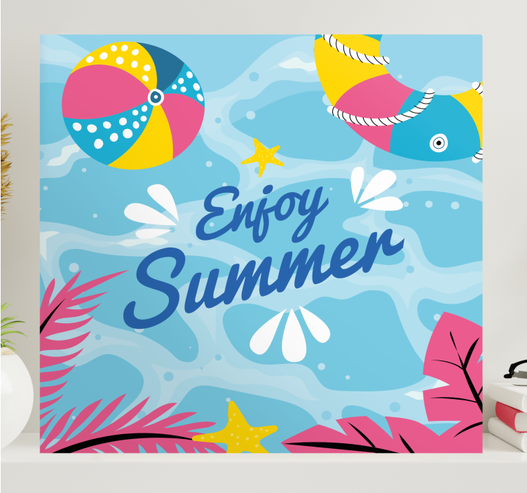 Canvas schilderij sport zomer strand plezier - TenStickers